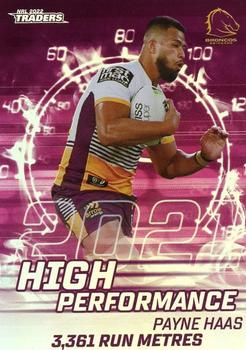 2022 NRL Traders - High Performance #HP02 Payne Haas Front